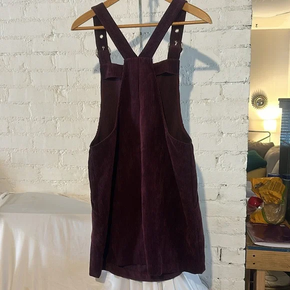 NWT Luxology Purple Corduroy Jumper Pocket Dress Women’s Size Small - Picture 3 of 14